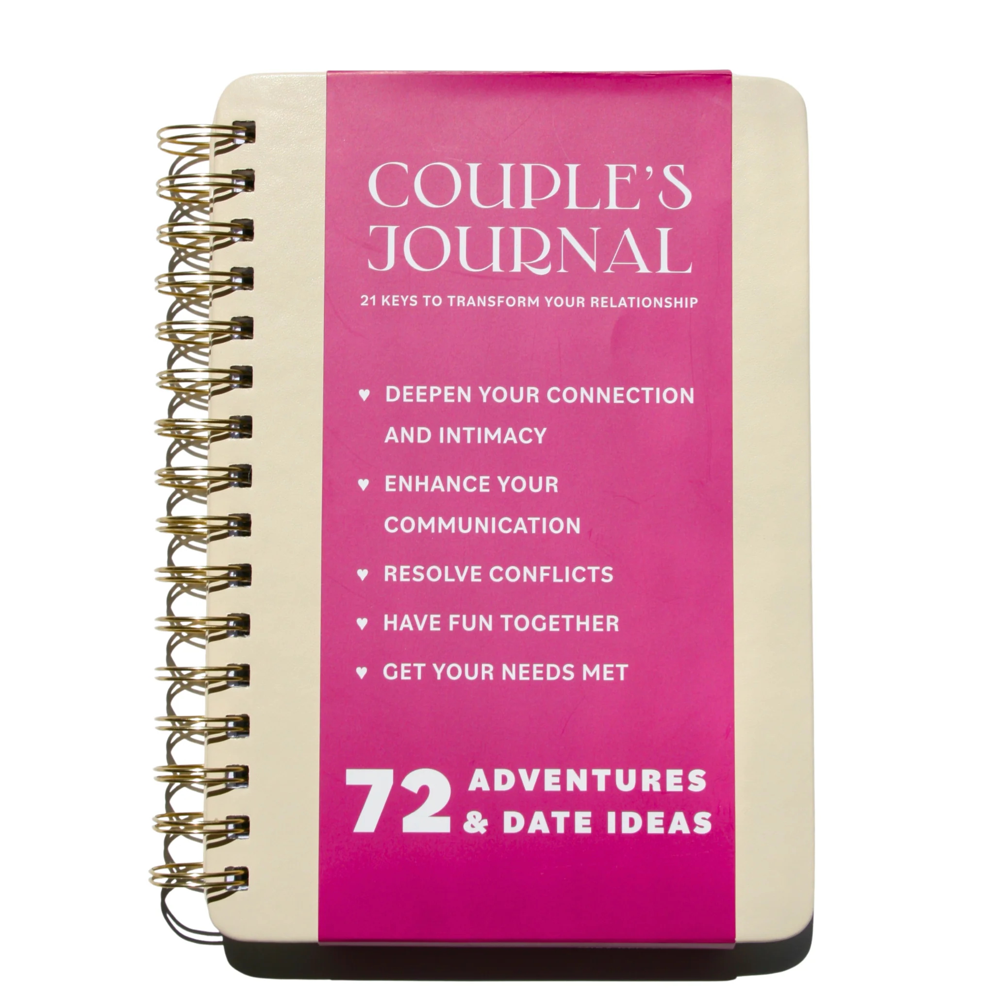 Cover of Couples Journal by Mira Kelley, 72 adventures and date ideas